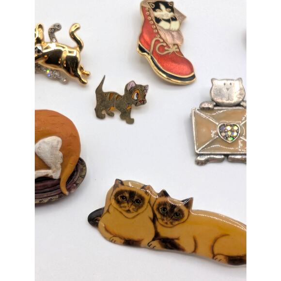 Cat Lover Lot of 11 Cat Pins - Picture 10 of 10